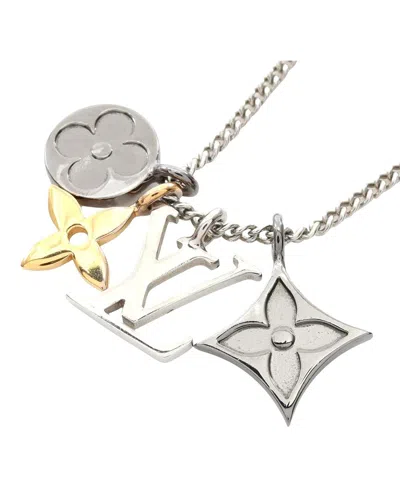 Louis Vuitton Stainless Steel Instinct Necklace (authentic Pre-loved) In Metallic