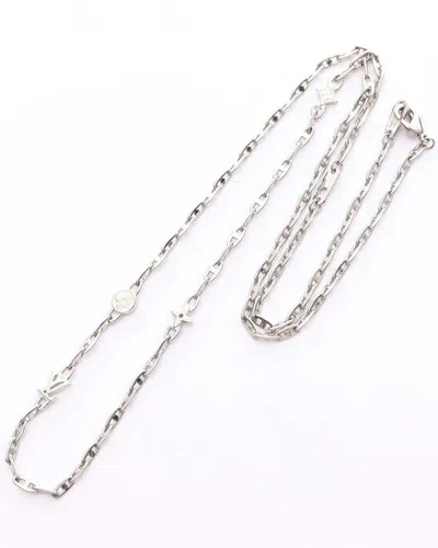 Pre-owned Louis Vuitton Stainless Steel Necklace (authentic Pre-loved)