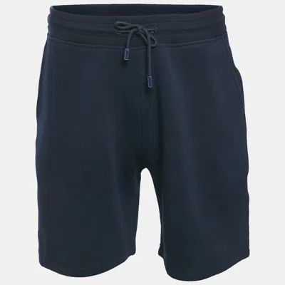 Pre-owned Louis Vuitton Staple Edition Navy Blue Jersey Drawstring Shorts L