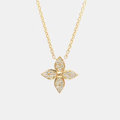 Pre-owned Louis Vuitton Star Blossom Diamond Necklace Pink Gold 18k Diamond Pendant Necklace Pink Gold