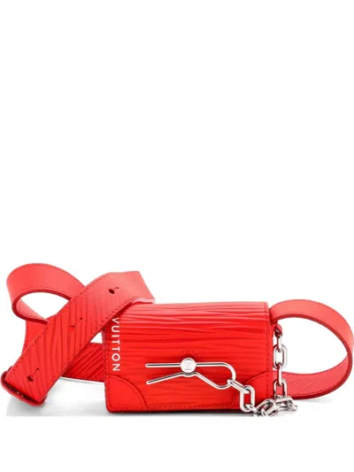 Pre-owned Louis Vuitton Steamer Bag Epi Leather Micro Crossbody Bag In Red