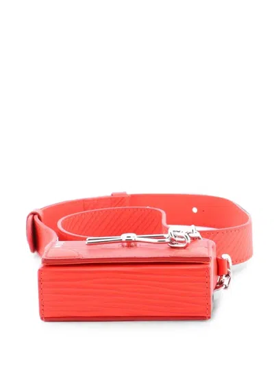Pre-owned Louis Vuitton Steamer Bag Epi Leather Micro Crossbody Bag In Red