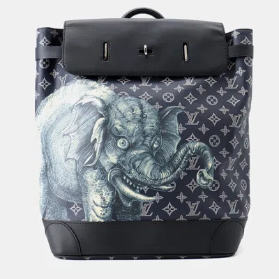 Pre-owned Louis Vuitton Steamer Chapman Brothers Elephant Encre Monogram Savane Canvas Backpack Bag In Multi