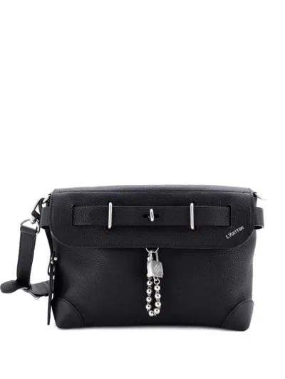 Pre-owned Louis Vuitton Steamer Colorado Leather Crossbody Bag In Black