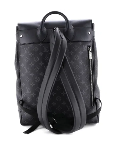 Pre-owned Louis Vuitton Steamer Monogram Eclipse Canvas Backpack In Black