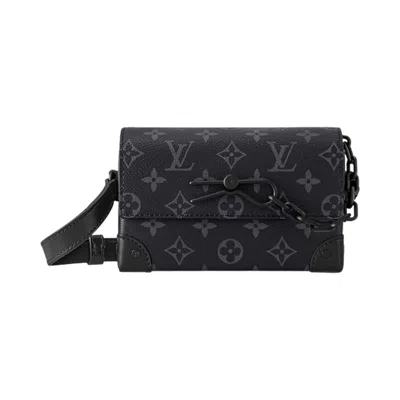 Pre-owned Louis Vuitton Steamer Wearable Wallet 'black Monogram Eclipse Canvas' | Men's Size Onesize
