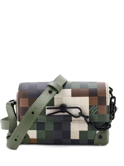 Pre-owned Louis Vuitton Steamer Wearable Wallet Damoflage Canvas Shoulder Bag In Green