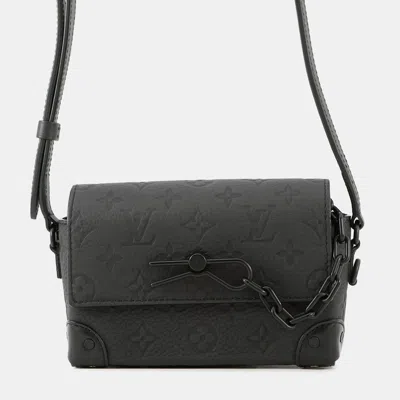 Pre-owned Louis Vuitton Steamer Wearable Wallet Noir Monogram Taurillon In Black