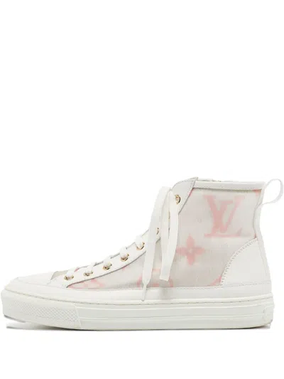 Pre-owned Louis Vuitton Stellar Sneakers In White