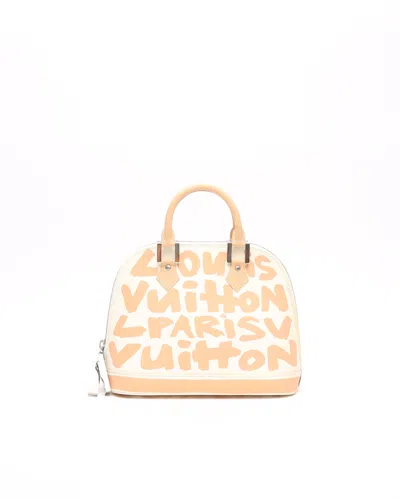 Pre-owned Louis Vuitton Stephen Sprouse Graffiti Alma Mm Bag In White