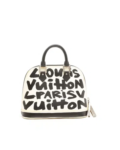 Pre-owned Louis Vuitton Stephen Sprouse Graffiti Alma Mm Bag In White