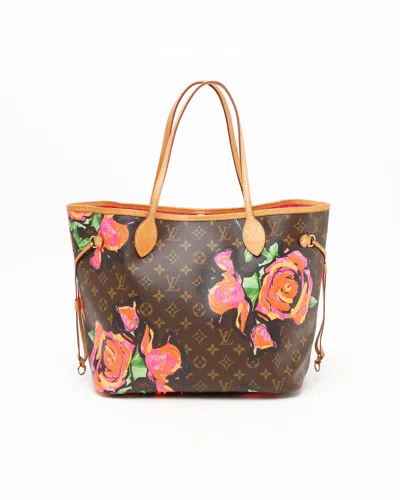 Pre-owned Louis Vuitton Stephen Sprouse Monogram Rose Neverfull Mm Tote Bag
