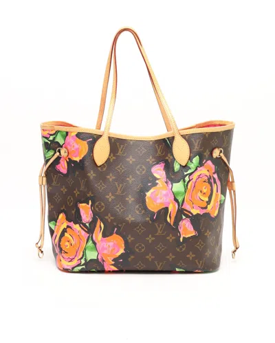 Pre-owned Louis Vuitton Stephen Sprouse Monogram Rose Neverfull Mm Tote Bag