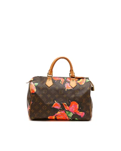 Louis Vuitton Stephen Sprouse Monogram Rose Speedy 30 Bag In Brown