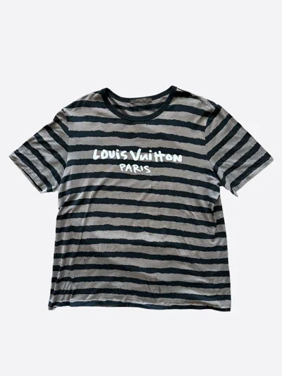 Pre-owned Louis Vuitton Stephen Sprouse Striped T-shirt In Black
