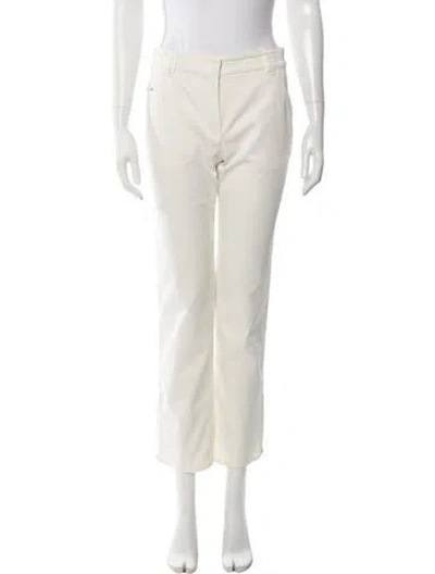 Pre-owned Louis Vuitton Straight Leg Pants In White