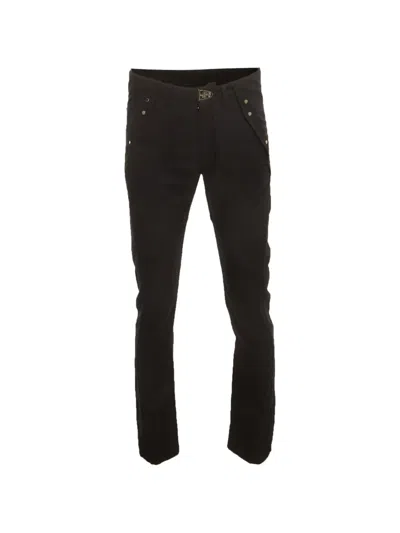 Pre-owned Louis Vuitton Straight-fit Gabardine Trousers In Black