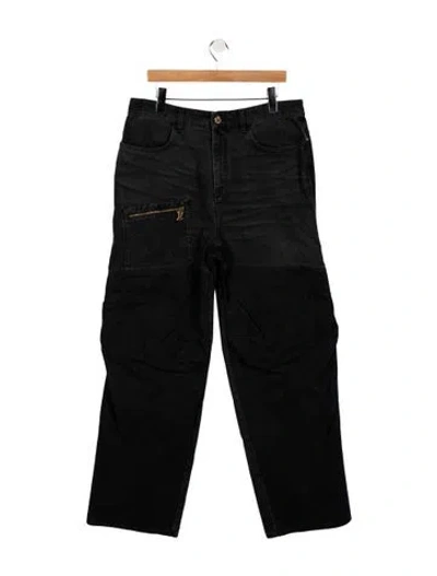 Pre-owned Louis Vuitton Straight-leg Jeans In Black