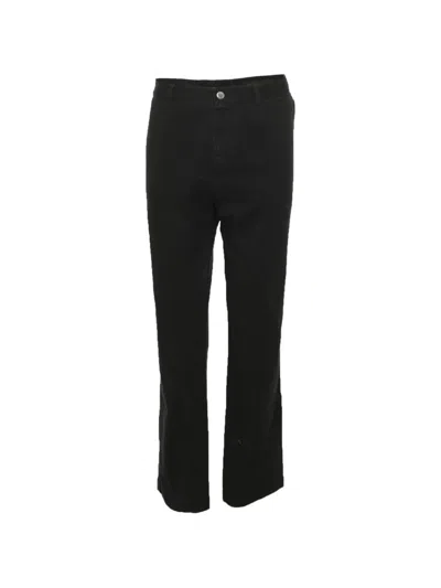 Pre-owned Louis Vuitton Straight-leg Trousers In Black
