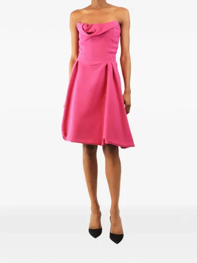 Pre-owned Louis Vuitton Strapless Corset Mini Dress In Pink