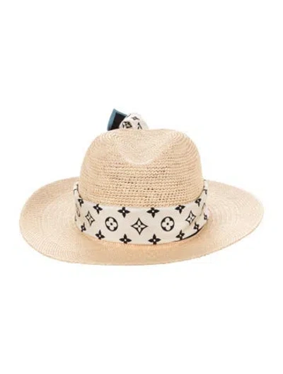 Pre-owned Louis Vuitton Straw Hat In Neutrals