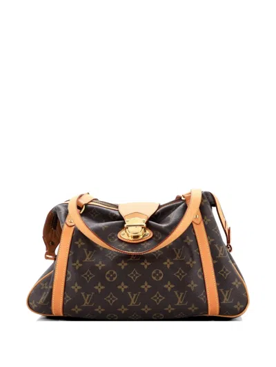 Pre-owned Louis Vuitton Stresa Handbag Monogram Canvas Pm Shoulder Bag In Brown