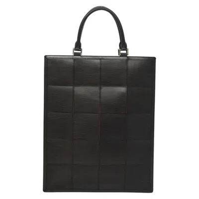 Pre-owned Louis Vuitton Stretch Fizz Black Leather Tote Bag ()