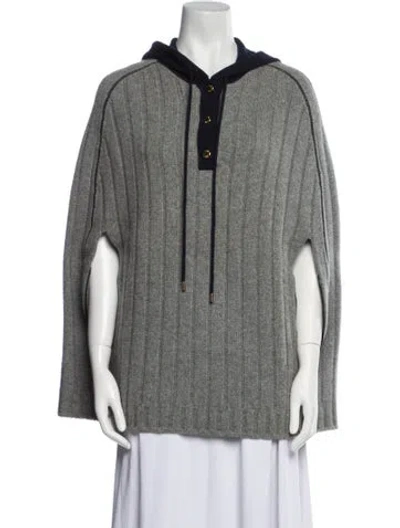 Pre-owned Louis Vuitton Striped Crew Neck Sweater In Gray
