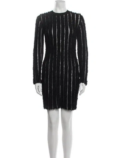 Pre-owned Louis Vuitton Striped Mini Dress In Black