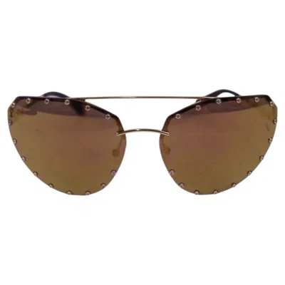 Pre-owned Louis Vuitton Studded Shield Sunglasses In Brown