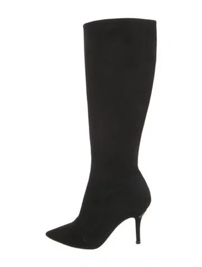 Pre-owned Louis Vuitton Suede Boots In Black