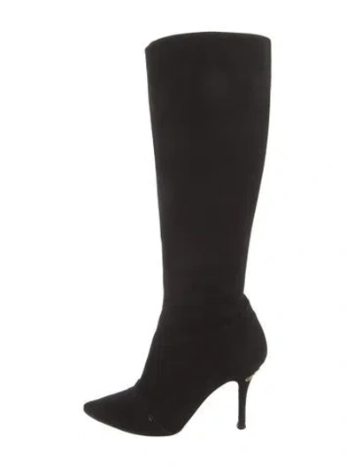 Pre-owned Louis Vuitton Suede Boots In Black