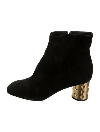 Pre-owned Louis Vuitton Suede Boots In Black