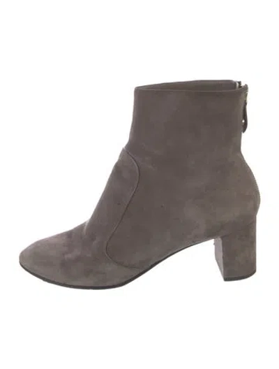 Pre-owned Louis Vuitton Suede Boots In Neutral