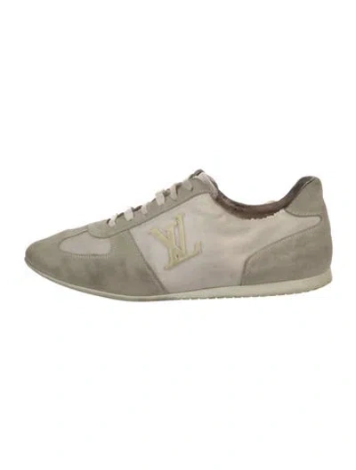 Pre-owned Louis Vuitton Suede Colorblock Pattern Sneakers In Neutral