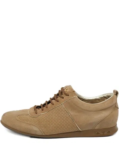 Pre-owned Louis Vuitton Suede Lace-up Trainers