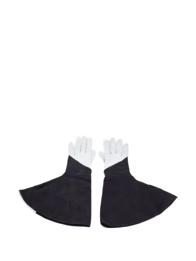 Pre-owned Louis Vuitton Suede Leather Gloves In Black