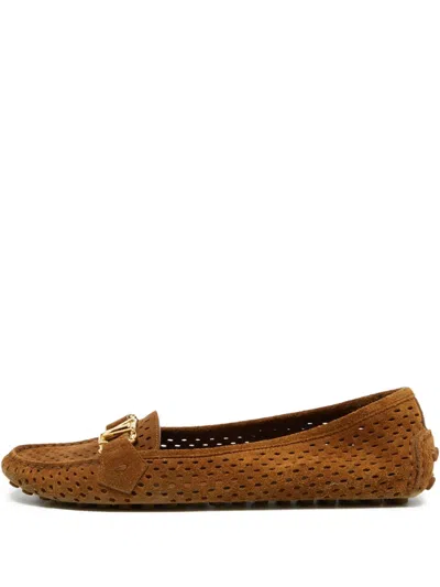 Pre-owned Louis Vuitton Suede Loafers