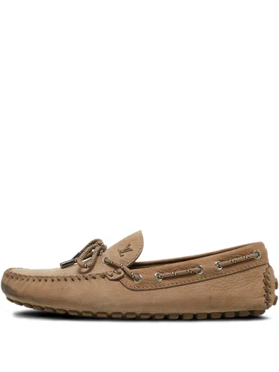 Pre-owned Louis Vuitton Suede Loafers