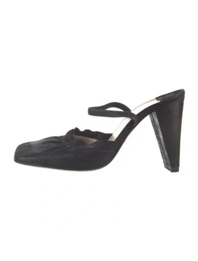 Pre-owned Louis Vuitton Suede Pleated Accents Mules In Multi