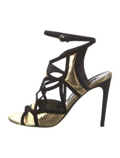 Pre-owned Louis Vuitton Suede Sandals In Multi