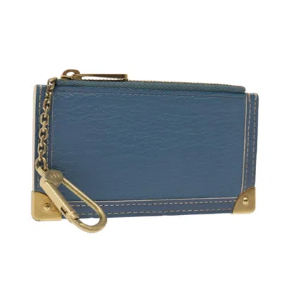 Pre-owned Louis Vuitton Suhali Blue Leather Wallet  ()