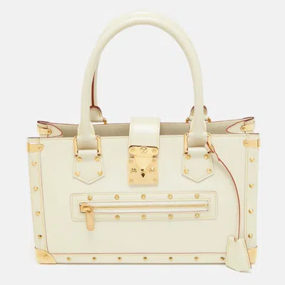 Pre-owned Louis Vuitton Suhali Leather Le Fabuleux Bag In White