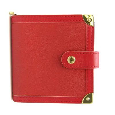 Pre-owned Louis Vuitton Suhali Red Leather Wallet  ()