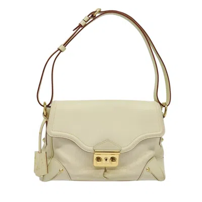 Pre-owned Louis Vuitton Suhali White Leather Shoulder Bag ()