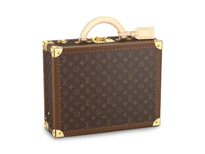Pre-owned Louis Vuitton Suitcase Cotteville 40 Monogram Canvas In Brown