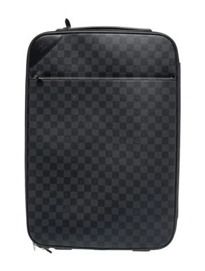 Pre-owned Louis Vuitton Suitcase Damier Graphite Pattern 50 In Black