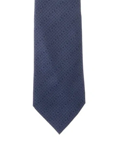 Pre-owned Louis Vuitton Suiting Tie In Blue