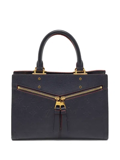 Pre-owned Louis Vuitton Sully Leather Tote Bag In Blue