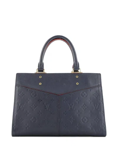 Pre-owned Louis Vuitton Sully Monogram Empreinte Leather Pm Tote Bag In Blue